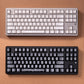 Black/Silver Feather Relief Feather Pattern Side-Marked Keycaps
