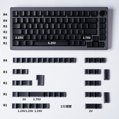 Black Side-engraved Translucent PBT Keycaps