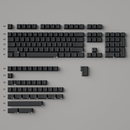 Minimalist Black/White/Red/Retro Uncut PBT Keycaps