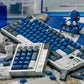 Translucent Samurai Blue Full Mechanical Keyboard Keycap Set — Cherry Profile ABS + PC Doubleshot
