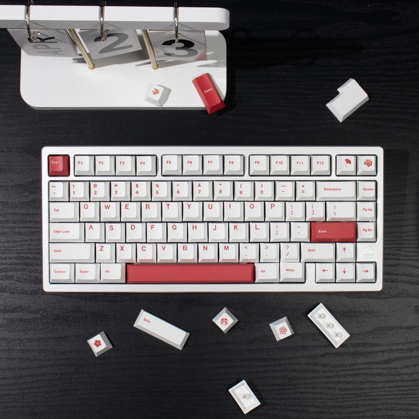 cherry - Minimalist white and black English - single-sided box packaging