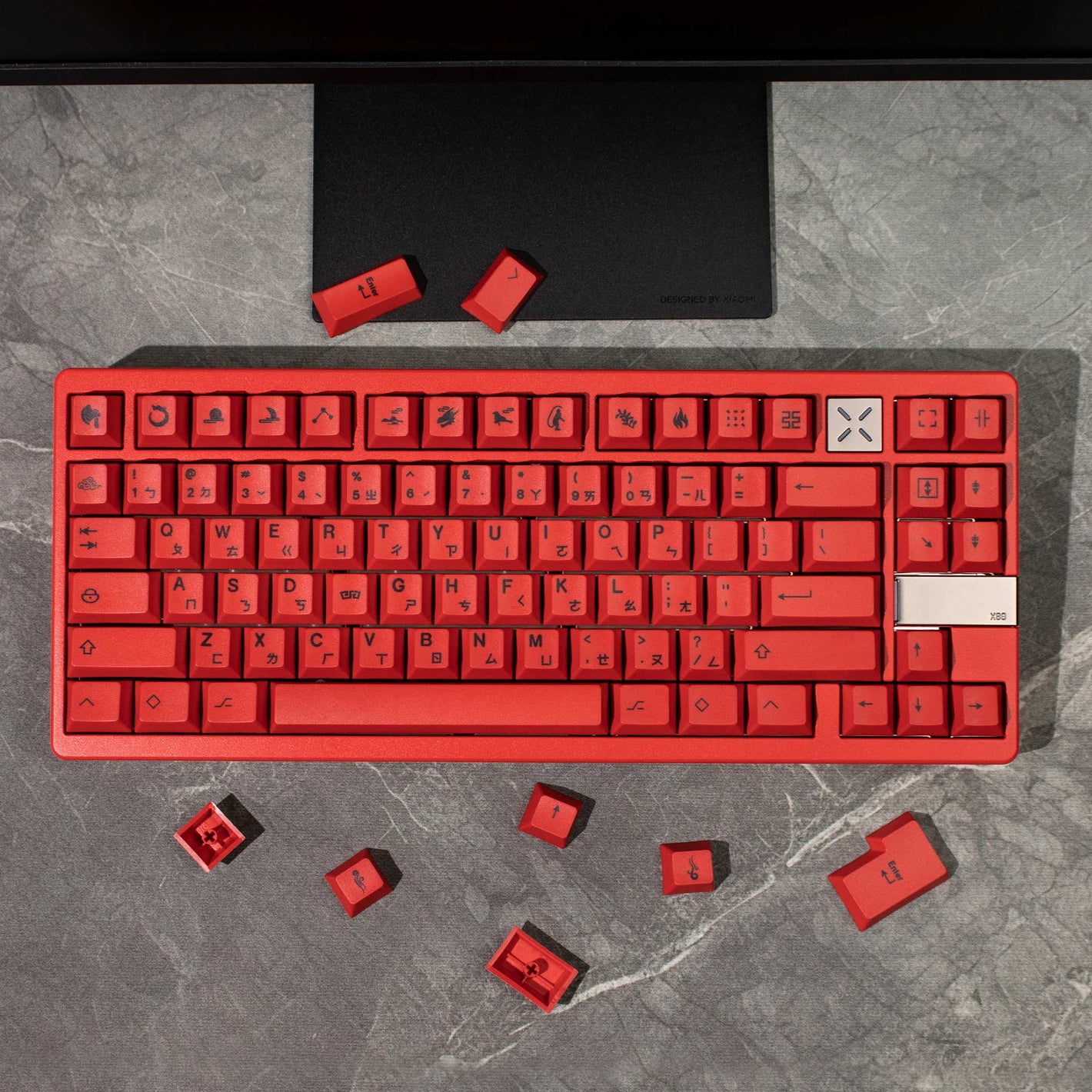 Candle Dragon Red Keycaps