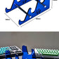 3-Tier Acrylic Keyboard Display Stand — Transparent Blue / Black