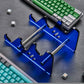 3-Tier Acrylic Keyboard Display Stand — Transparent Blue / Black