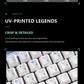 Yong Qiu Brahma Ceramics Mechanical Keyboard Keycaps — Cherry Profile PBT | Blue & Gold Characters Edition
