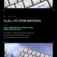 Yong Qiu Brahma Ceramics Mechanical Keyboard Keycaps — Cherry Profile PBT | Blue & Gold Characters Edition
