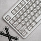 Minimalist white folding keycaps