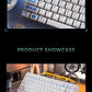Yong Qiu Brahma Ceramics Mechanical Keyboard Keycaps — Cherry Profile PBT | Blue & Gold Characters Edition