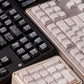 Black/Silver Feather Relief Feather Pattern Side-Marked Keycaps