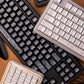 Black/Silver Feather Relief Feather Pattern Side-Marked Keycaps