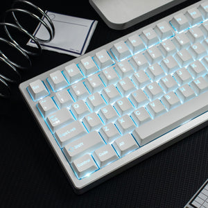 Minimalist White Translucent Keycaps