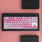 Pink gradient pattern on the transparent keycap