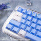 White/Purple/Blue/Gray Crystal Jelly Side-Print Semi-Translucent Keycaps