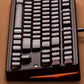 Black/Silver Feather Relief Feather Pattern Side-Marked Keycaps