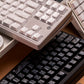 Black/Silver Feather Relief Feather Pattern Side-Marked Keycaps