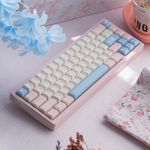 White Peach Oolong/Sea Salt Vapor Translucent Keycaps