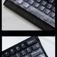 Crimson Peach & Ink Frost Gradient Carbon Fiber Mechanical Keyboard Keycaps — Cherry Profile