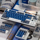 Translucent Samurai Blue Full Mechanical Keyboard Keycap Set — Cherry Profile ABS + PC Doubleshot