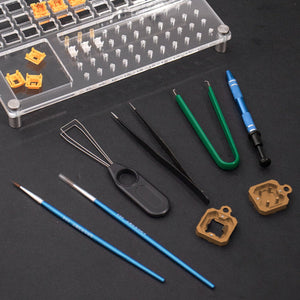 Mechanical Keyboard Switch Lube Kit — Package C (Acrylic Lube Station + Full Tool Set)