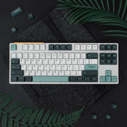 Two-Color Botanical Garden Mechanical Keyboard Keycaps — Cherry Profile