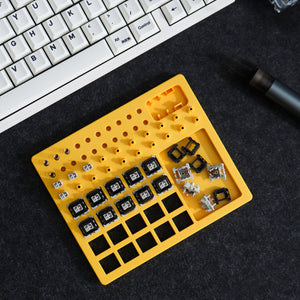 Yellow/Grey/Blue Switch Opener & Lube Station — Mechanical Keyboard Switch Tester