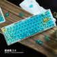 Sugar Hawaii 2.0 Gradient Blue Transparent Mechanical Keyboard Keycaps — Cherry Profile