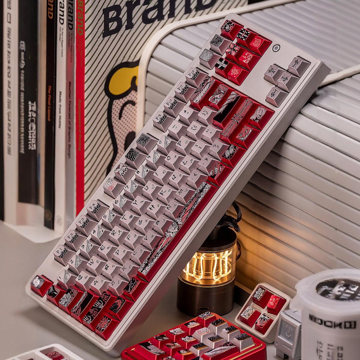 Fallen Angel Mechanical Keyboard Keycaps — Red Hood & Black Hood | Cherry Profile
