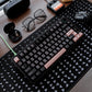 Night Cherry Pink Semi-Transparent Keyboard Keycaps, Magnetic Switch, Two-Color PBT+PC