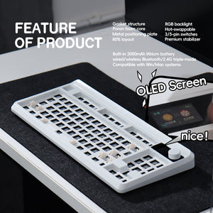 YQ830 Keyboard Kit with Knob & HD Screen