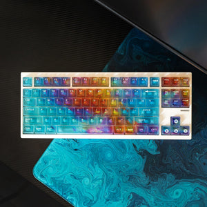 Neon/Kaiju/Star Flint Gradient Swoosh Matte Translucent Keycaps