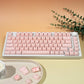 MDA Profile Crystal Pink/White/Blue Translucent Jelly Pudding ABS Keycaps