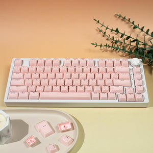 MDA Profile Crystal Pink/White/Blue Translucent Jelly Pudding ABS Keycaps
