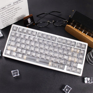 White/Red/Pink/Purple/Green Unmarked Top Frosted Transparent Keycaps