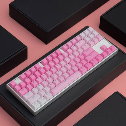 Pink gradient pattern on the transparent keycap