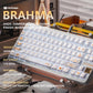 Yong Qiu Brahma Ceramics Mechanical Keyboard Keycaps — Cherry Profile PBT | Blue & Gold Characters Edition
