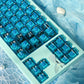 Blue/Red/Purple/Green/Pink Gradient Snow Mountain PBT&PC Keycaps（149 keys）