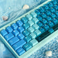 Blue/Red/Purple/Green/Pink Gradient Snow Mountain PBT&PC Keycaps（149 keys）