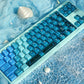 Blue/Red/Purple/Green/Pink Gradient Snow Mountain PBT&PC Keycaps（149 keys）