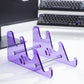 3-Tier Acrylic Keyboard Display Stand — Transparent Blue / Black