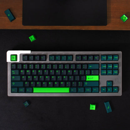 EU Two-Color Sound Wave Mechanical Keyboard Keycaps — Cherry Profile