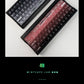 Crimson Peach & Ink Frost Gradient Carbon Fiber Mechanical Keyboard Keycaps — Cherry Profile