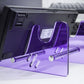 3-Tier Acrylic Keyboard Display Stand — Transparent Blue / Black