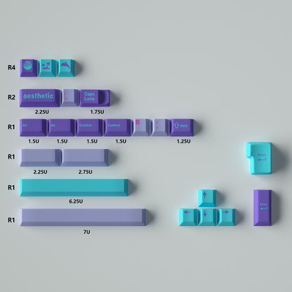 PBT Vaporwave Keycaps