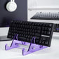 3-Tier Acrylic Keyboard Display Stand — Transparent Blue / Black