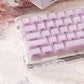 White/Purple/Blue/Gray Crystal Jelly Side-Print Semi-Translucent Keycaps
