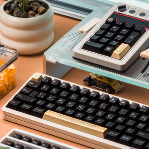 Sorcerer's Diamond Black Gold Metallic Finish Keycaps