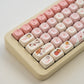 Autumn Puppy Keycap Set — MOA Profile Pink & Cream