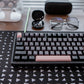 Night Cherry Pink Semi-Transparent Keyboard Keycaps, Magnetic Switch, Two-Color PBT+PC