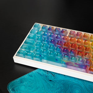 Neon/Kaiju/Star Flint Gradient Swoosh Matte Translucent Keycaps