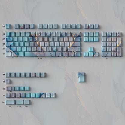 Marble Series Side-Transparent PBT Keycaps